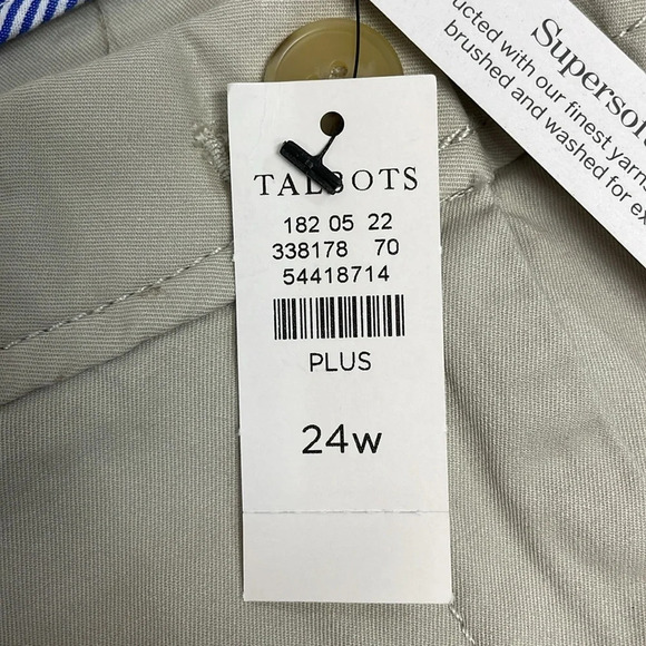 NWT Talbots Relaxed Chino Ankle Length Pants Khaki Tan 24W - Picture 11 of 16